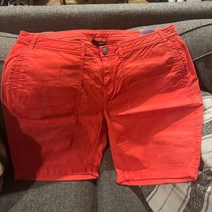 Lane Bryant Orange Bermuda Shorts Casual Summer Style